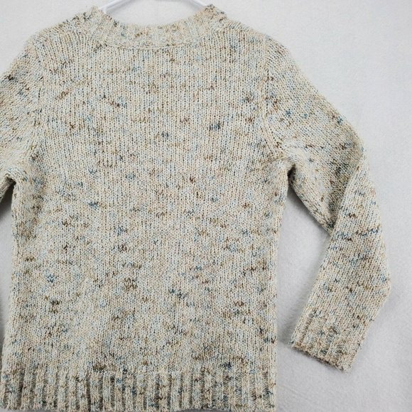 CROFT & BARROW Sweater Women's Long Sleeve Cable Knit Pullover Gray Size Medium - Picture 11 of 12